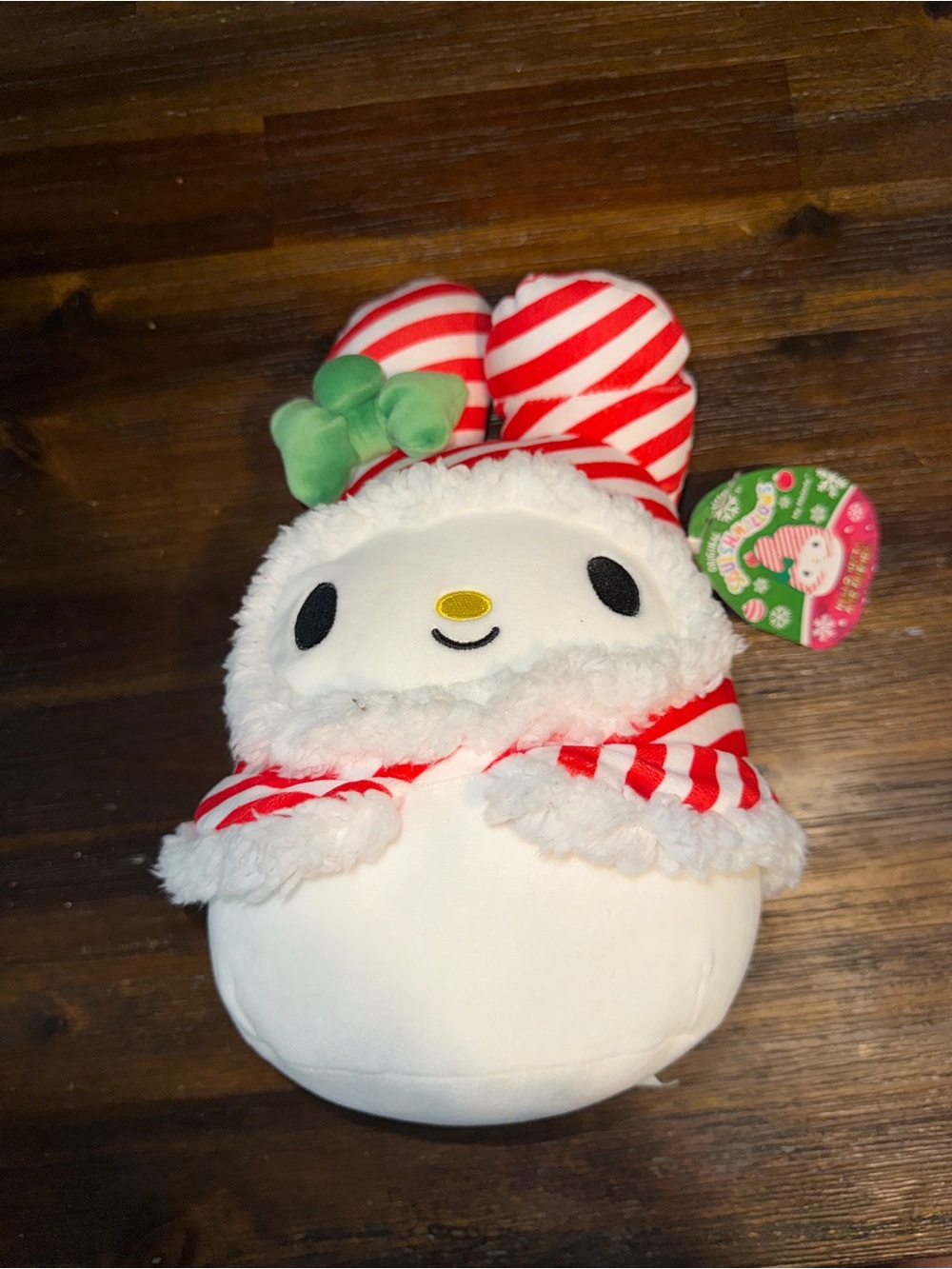 Sanrio My Melody Holiday Plush - White, Red & Green Festive Bunny